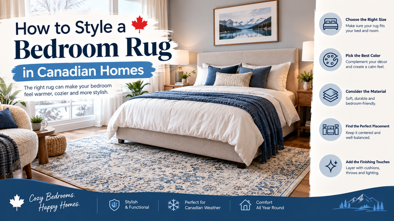How to Style a Bedroom Rug in Canadian Homes